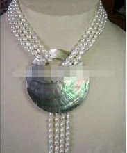 1132 bonito design do mar do sul natural branco cachecóis arroz pérola colar 2*42 polegadas(China)