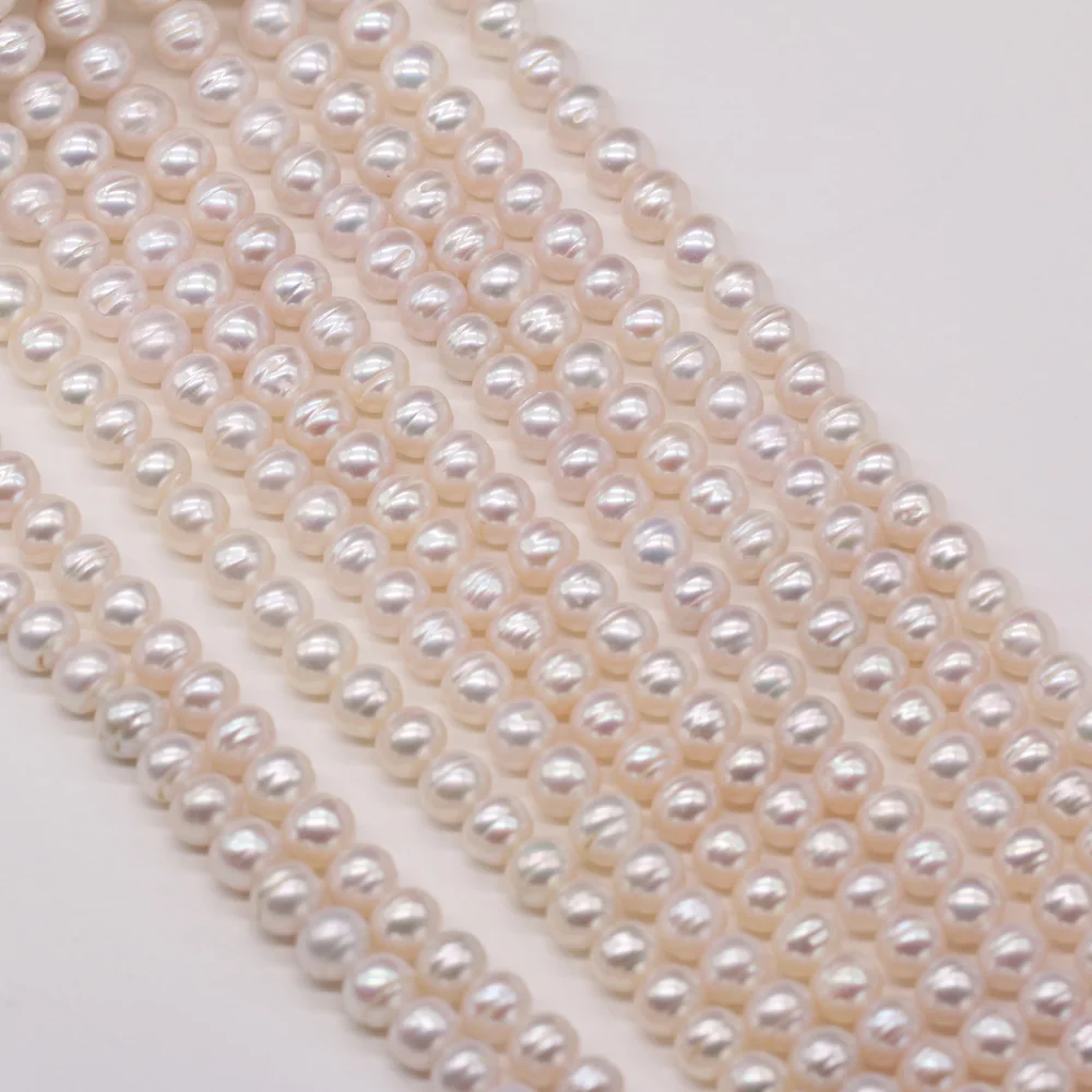 8-9mm AAA 100% Natural Freshwater Pearls Round Beads Real Pearls for DIY Charms Bracelet Necklace Jewelry Making Strand 36cm