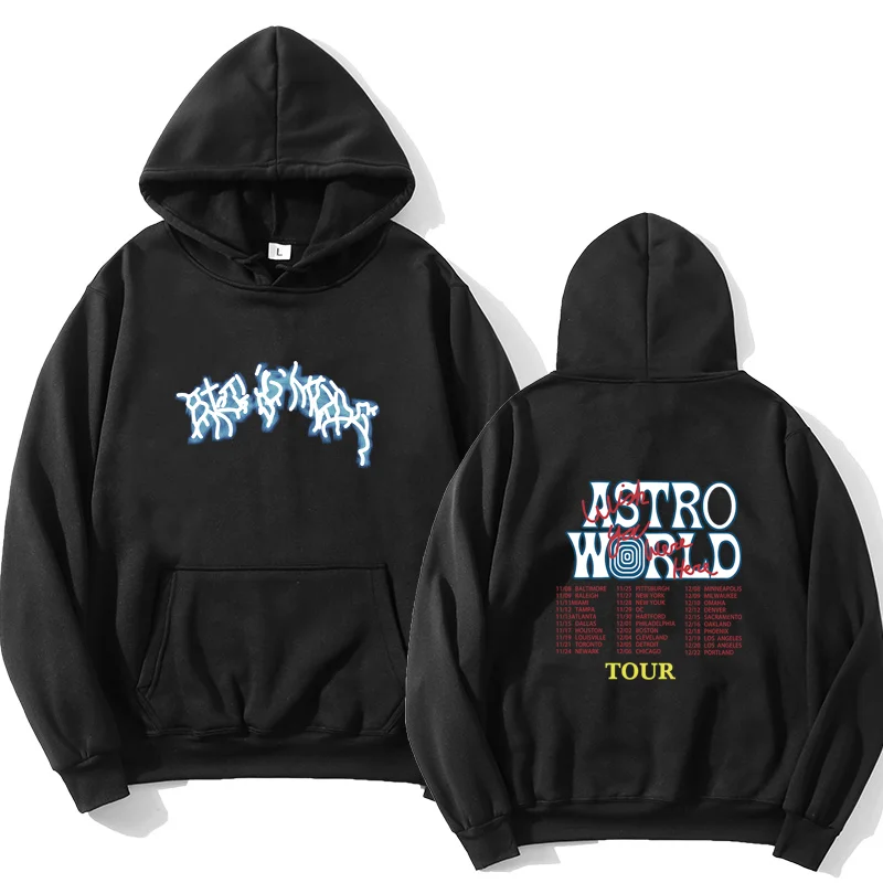 Горячая Распродажа принтом Трэвиса Скотта тур ASTROWORLD толстовка унисекс 1:1 высокое