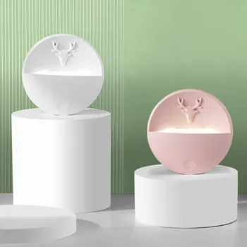 

USB rechargeable snow mountain deer shape fragrance night light touch wall light warm white/white light
