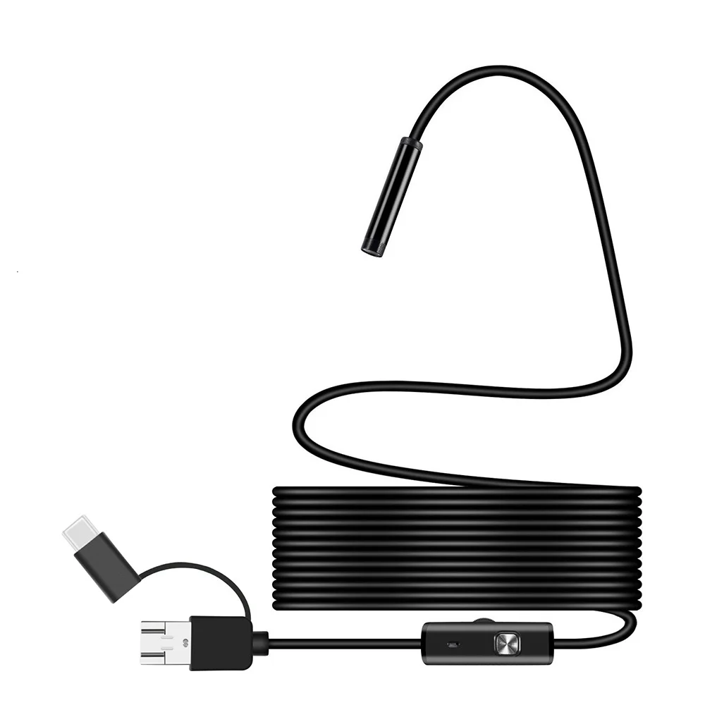 USB камера эндоскоп с разъемом Type c и кабелем 8 0 мм|Камеры видеонаблюдения| |