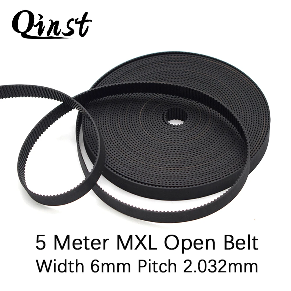 

Qinst 5M MXL Open-Ended Timing Belt Transmission Belts Rubber Width 6mm For Fiber Pully CO2 Laser Engraving Cutting Machine