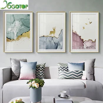

Diy 5d Diamond Painting Abstract Golden Deer Forest Full puzzle mosaic Diamond Embroidery 3 pcs home decor ML1375