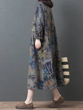  NYFS 2022 New Spring Autumn Woman Dress Vintage Cotton Long Dresses Vestidos Robe Elbise Women's Dress 