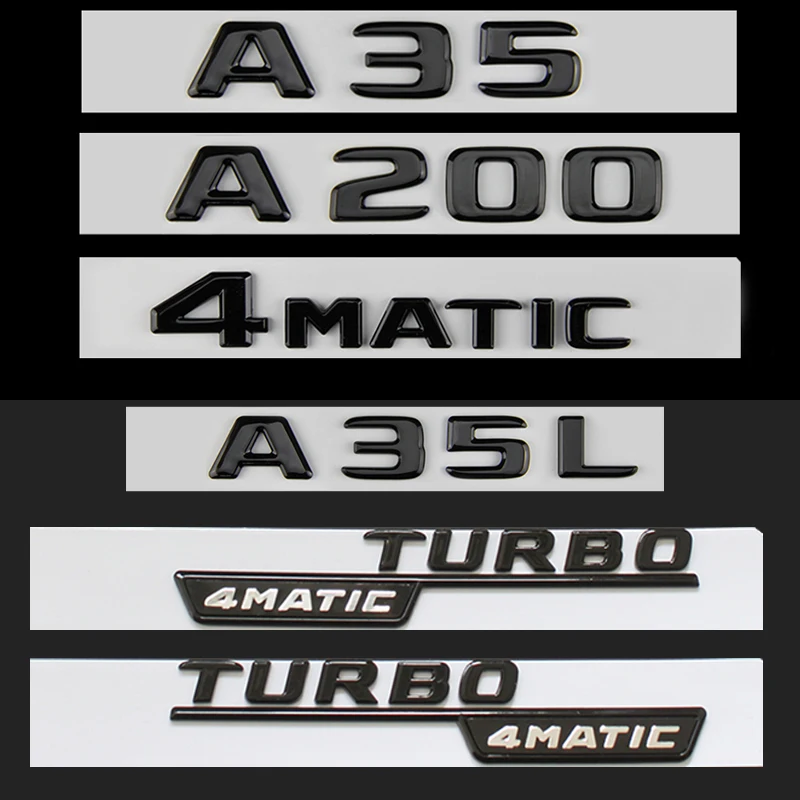 Глянцевый черный класс A35 A45 V8 BITURBO TURBO 4matic + крыло багажника эмблема задний значок