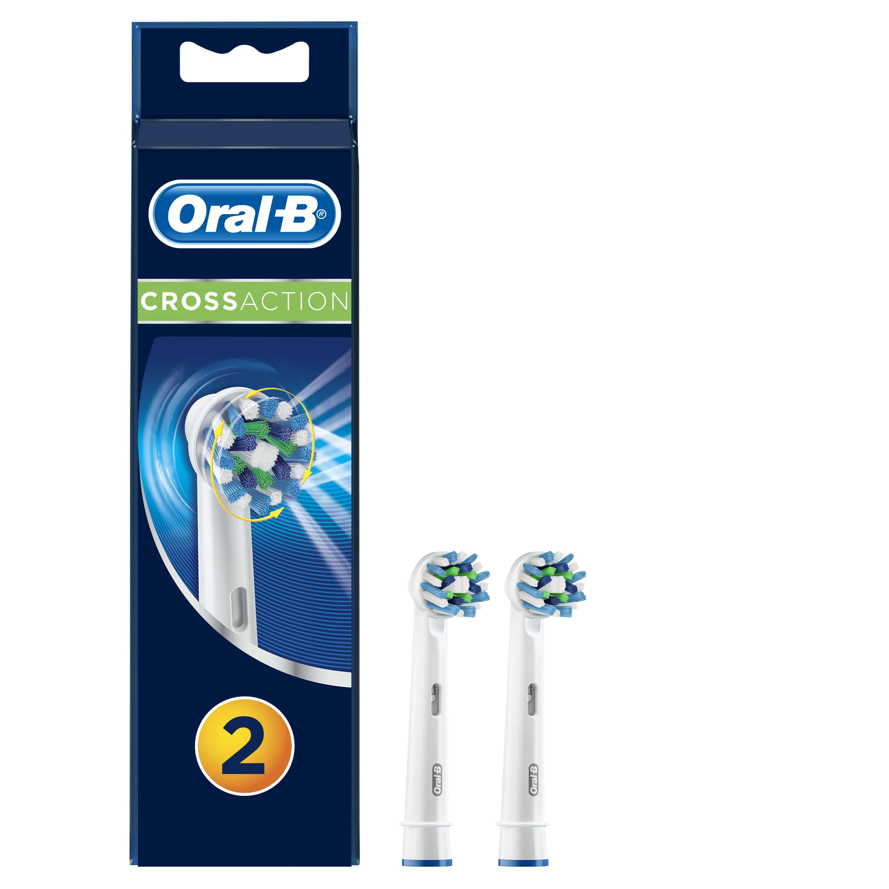 Сменные насадки для электрической зубной щетки Oral B CrossAction® 2 шт.|cross action|replacement