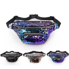 Голографические блестки поясная сумка Женская поясная сумка женская уличная городской Бег сумка 3 цвета