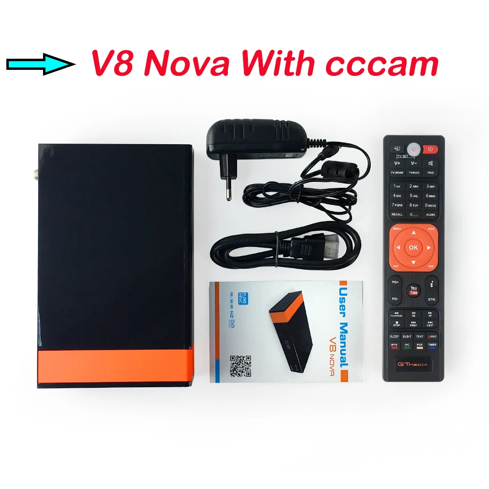 V8 Nova With cccam GTMEDIA V8 NOVA спутниковый ресивер DVB S2 USB2.0 год Испания cccam встроенный wifi Поддержка 1080P спутниковый декодер YouTube tv Box - Цвет: V8 Nova With cccam