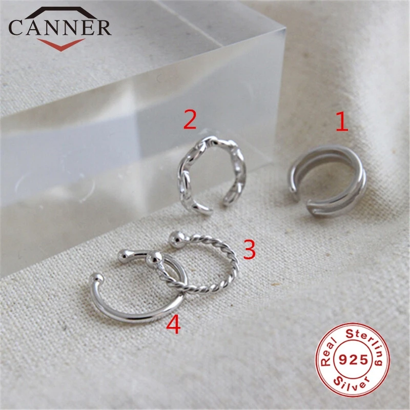 silver 2 Корейская версия 925 пробы серебряные серьги-клипсы для женщин простой: золото, серебро серьги-клипсы ювелирные изделия - Окраска металла: silver 2