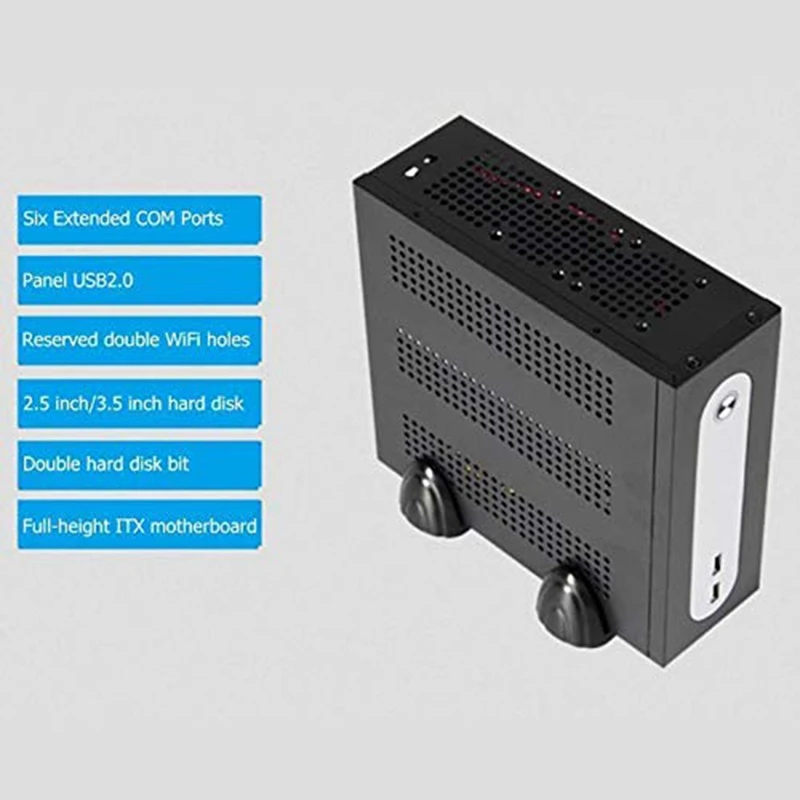 Универсальный ПК чехол ITX сервер башня порт встроенный компьютер PC шасси для