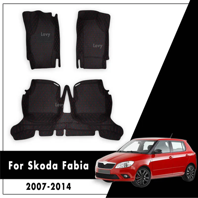 

Rugs Auto Custom Leather Covers Interior Accessories LHD Car Floor Mats For Skoda Fabia 2007 2008 2009 2010 2011 2012 2013 2014