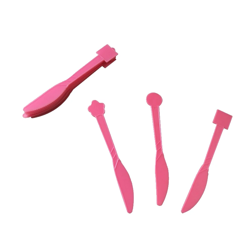 Посуда пластиковая одноразовая Набор ножей вилка ложка синий розовый сплошной цвет день рождения детский душ Праздничная Вечеринка столовая посуда