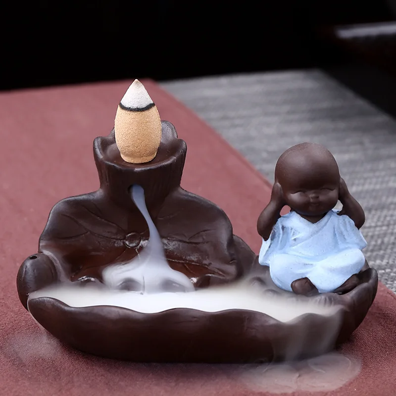 Маленький монах курильница креативный домашний декор маленькая Будда ладан держатель курильница для благовоний горелка использование в домашнем офисе Teaho использование - Цвет: 33