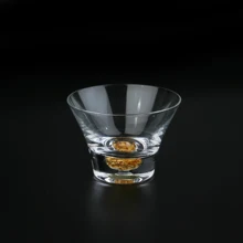 Рекламные стеклянные чашки для воды, креативные красивые золотые фольгированные нижние стекла для чая, элегантные имперские королевские черные зеленые красные чайные чашки