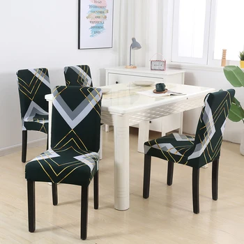

Modern Style Home Dining Room Chair Cover Washable Elastic Seat Cover Furniture Slipcover For Party Wedding Banquet 1/2/4/6pcs