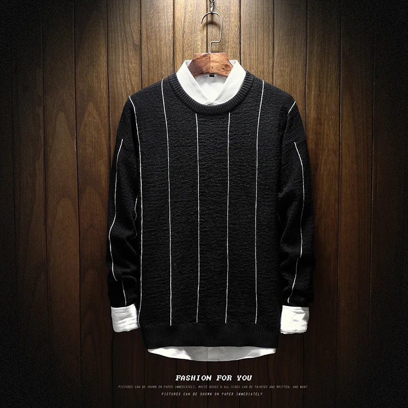 

2019 Brand clothing Men sweater Spring Autumn Fashion Casual Sweater O-Neck Slim Knitting Men Pullover Long sleeve Sweater coat