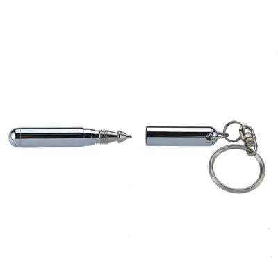 

Metal Key Ring Portable Stainless Steel Retractable Pen Keychain Small Accessories Creative Ballpoint Pen Household Items