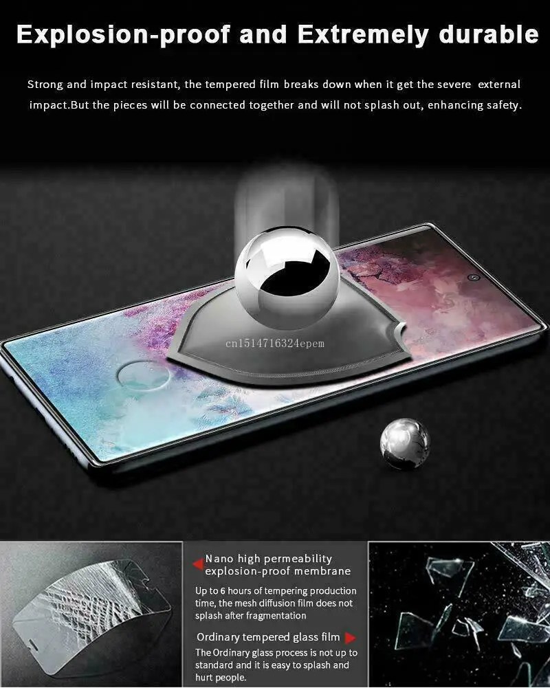 3D полное покрытие из закаленного стекла для samsung Galaxy Note 10 Plus Защита экрана для samsung Note 10 защитная пленка