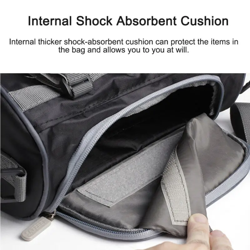 Portable Windshield Bag Motorcycle Front Handlebar Fork Storage Container Car Black 2.5L Nylon Waterproof