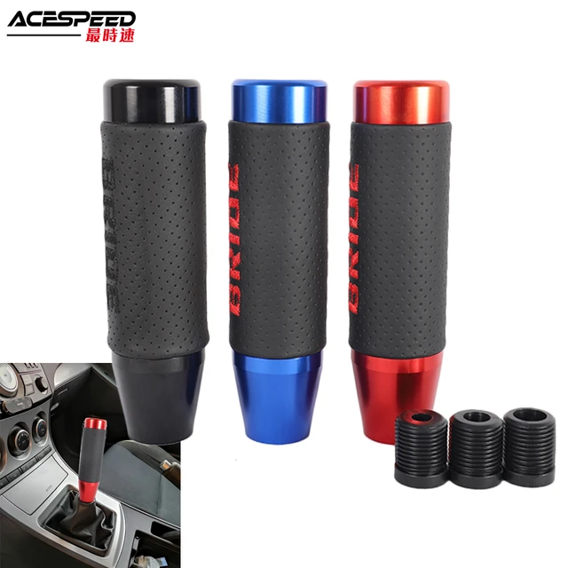 13 cm JDM Schaltknauf Aluminium Leder Shifter Stick Racing Tuning  Schaltknauf Sport Getriebe Knöpfe Auto Getriebe Shift universal - AliExpress