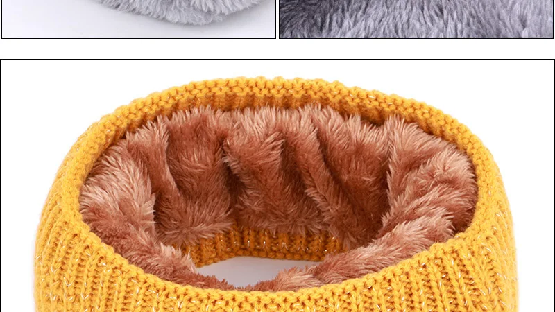 Men's Hat Girls Hat Collar Children's Winter Warm Hat