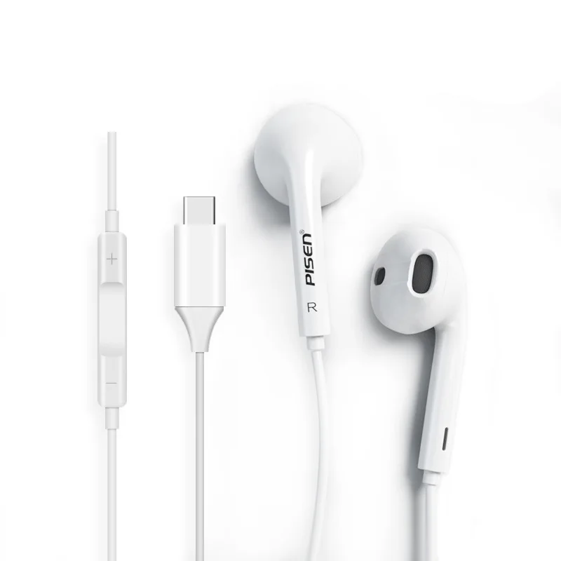 

PISEN Type-C Universal Mobile Phone Cable Headphone Wire GT01 with Wheat HiFi Stereo Half In-ear New Products