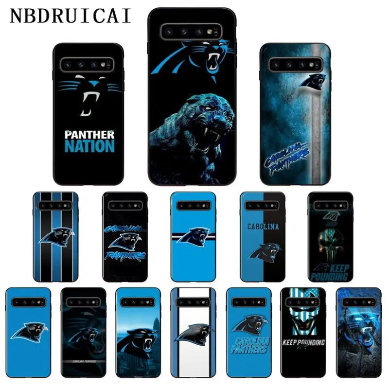

NBDRUICAI Carolina Panthers High Quality Silicone Phone Case for Samsung S9 plus S5 S6 edge plus S7 edge S8 plus S10 E S10 plus