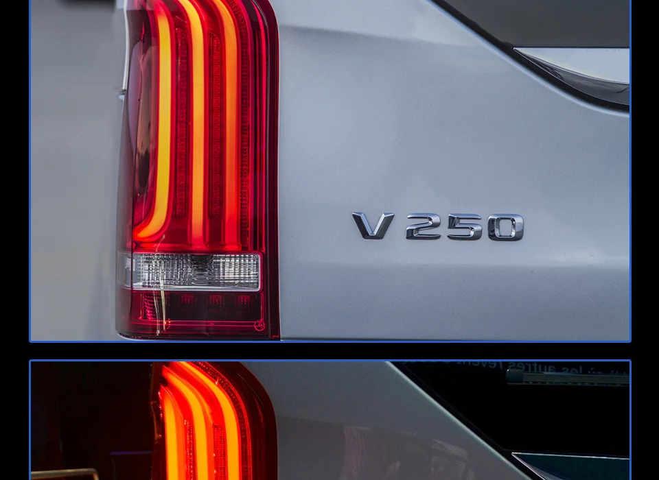 Автомобильный стильный задний фонарь для Benz Vito задний светильник s 2013- Vito светодиодный задний светильник V260 динамический сигнал DRL Стоп задний фонарь аксессуары