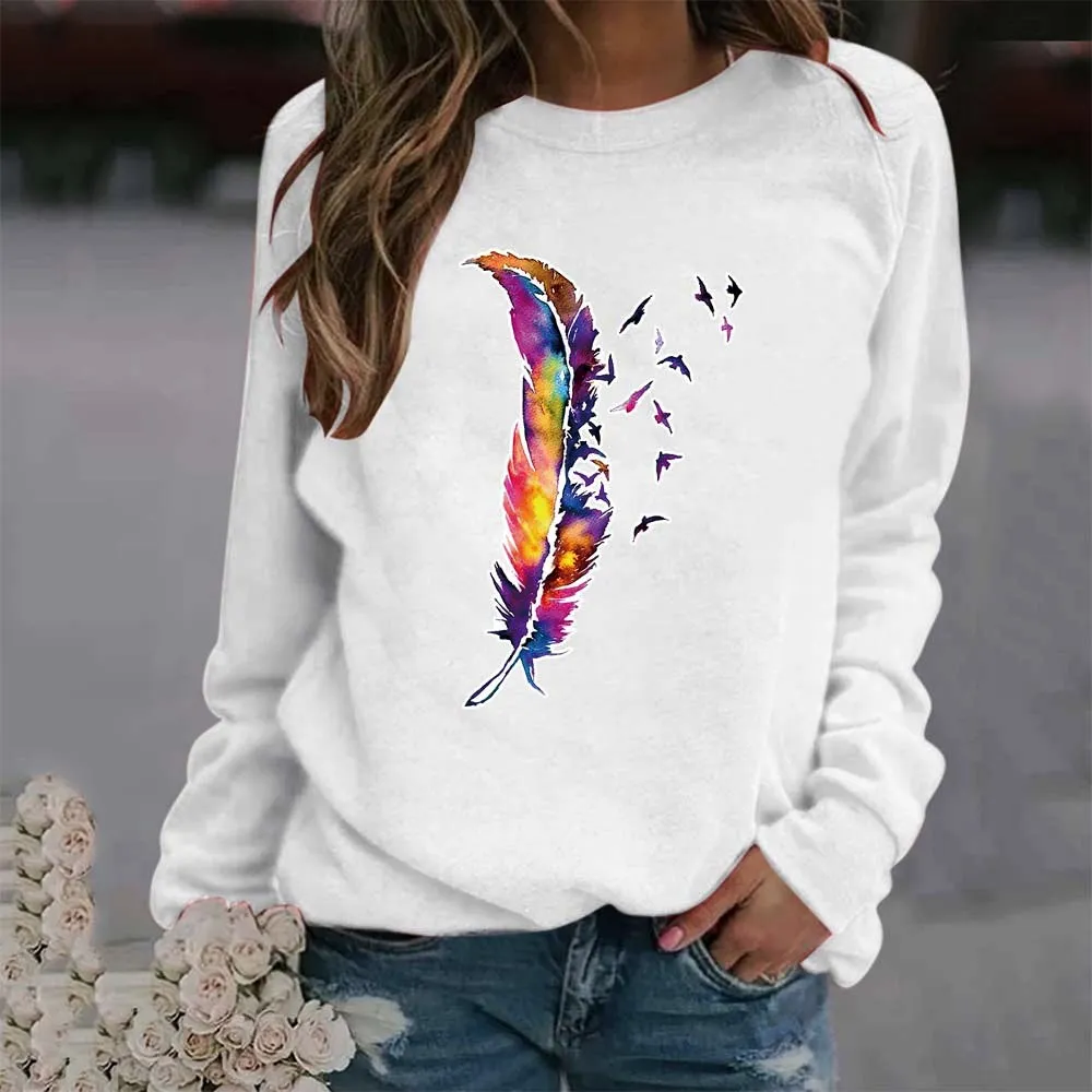 Woman Sweatshirts Female Hoodie Long Sleeves O-neck Pullovers 2024Trend Sporty Fashion Tracksuit Harajuku Clothes Woman Clothing