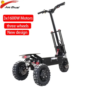 

3x1600W Motors Electric Scooter Off Road Three Motor Wheels E Scooter 80KM/H Patinete Electrico Adulto Powerful Long Skateboard