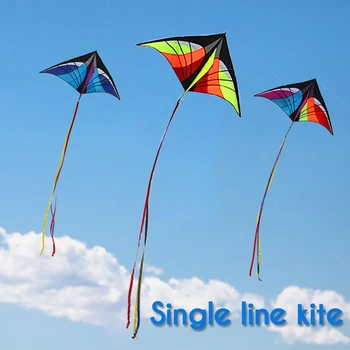 

Flying Triangle Outdoor Sports Children Stunt Gift Long Tail Fun Summer Breeze Single Line Kite Classic Animal Sea Kids Toy