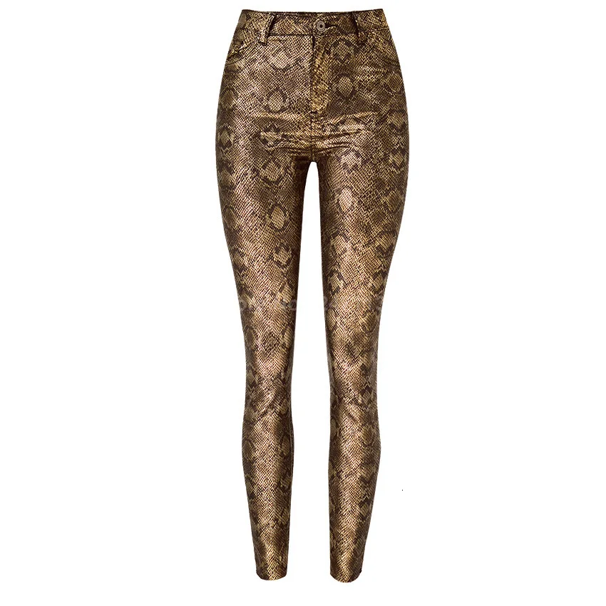 Осенние новые женские брюки из ПУ модные женские джинсы с высокой талией сексуальные женские джинсы карандаш длина лодыжки худые брюки