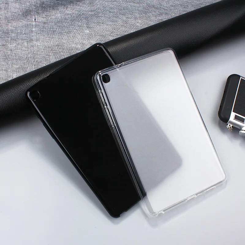 Чехол для планшета для Samsung Galaxy Tab A 8,0 дюймов 2019 крышка ультра тонкий силиконовый прозрачный чехол из искусственной кожи для SM-T290 T295 T297 Funda