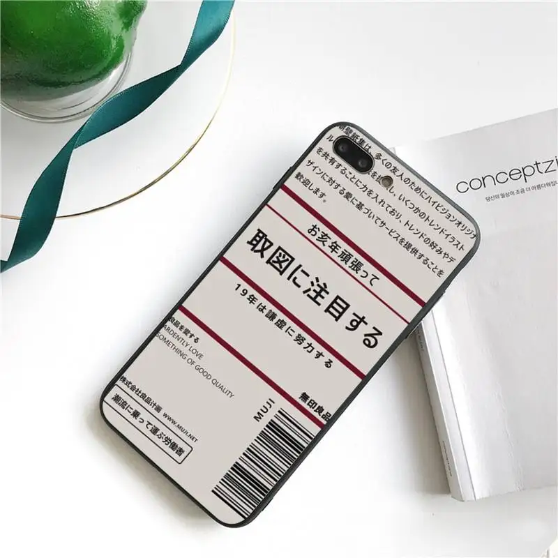 iphone 7 case FHNBLJ Luxury MUJI Japanese Text Letter DIY Luxury Phone Case for iPhone 11 pro XS MAX 8 7 6 6S Plus X 5 5S SE 2020 XR case iphone 8 clear case