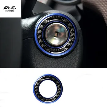 

1pc Epoxy glue real carbon fiber ignition key ring decoration cover for 2009-2015 Chevrolet Cruze