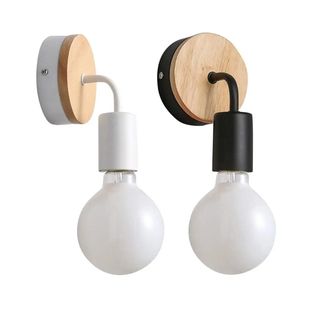 

E27 Led Wall Lamp Retro Vintage Industrial Lamp Innovative LOFT Simple Wrought Iron Light Elbow Wooden Art Casual Bar Restaurant