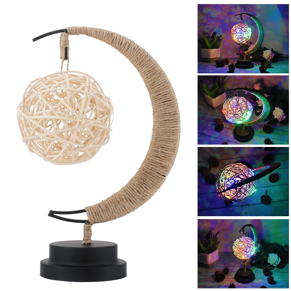 Retro Moon Star Night Lamp Battery 