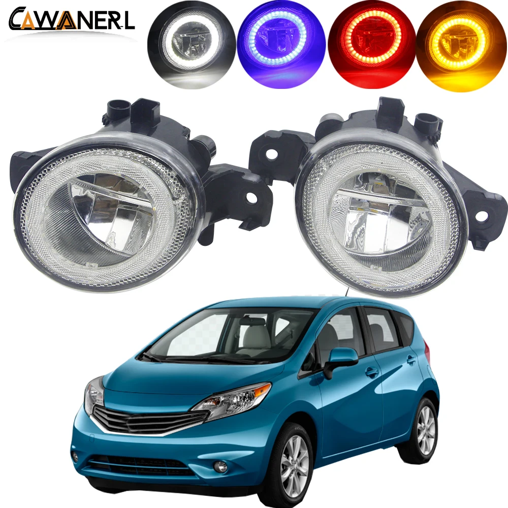 2 X светодиодный Ангел глаз туман светильник для Nissan Versa Note 2014 2015 2016 передний
