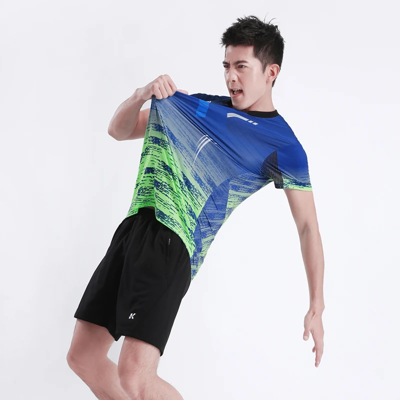 HOWE AO Sport T Shirt Men Tops Tees Quick Dry Shirts Printing Fitness Men's Running Short sleeve Sports Soccer badminton Shirt