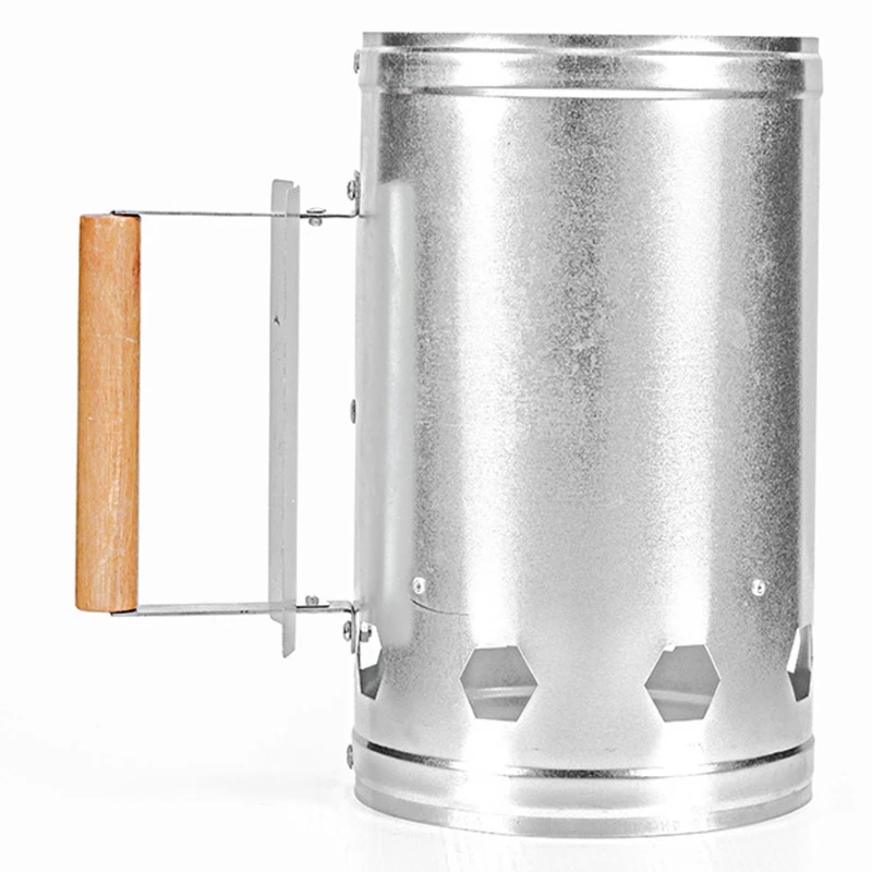 Stainless Steel Charcoal Barrels Igniting Carbon Barbecue Igniter Outdoor Barrel | Спорт и развлечения
