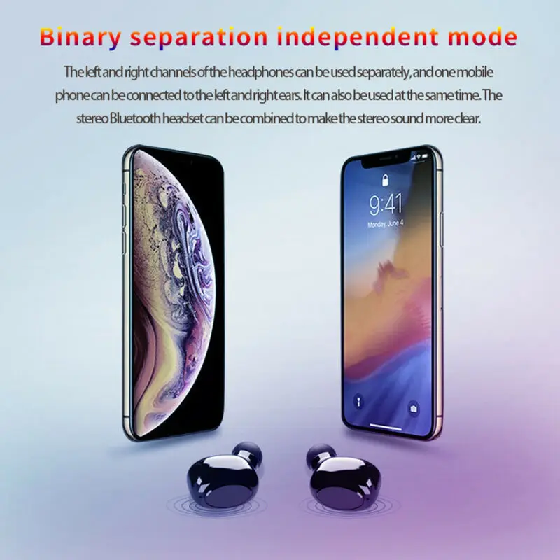 New 5 0 Bluetooth Earphone 8D Stereo Wireless Earbuds Mini Wireless Earphone Headset with Power Bank Earphone Headphone