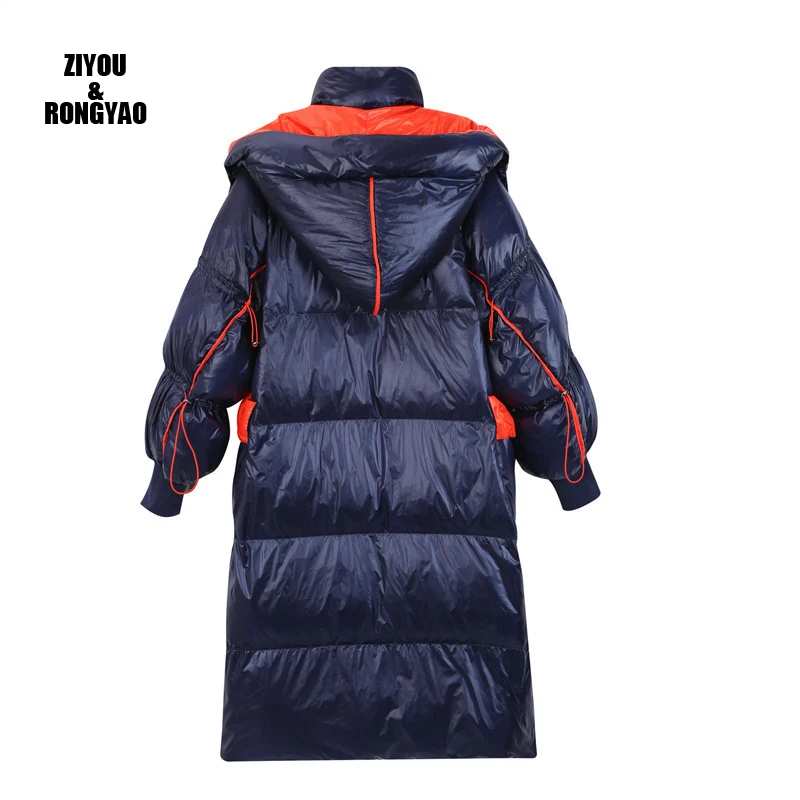 

2020 Winter Jacket Women Wear Waterproof Long Jacket thicker warm Down Coat White Duck Coat Female Hooded Outwear Down Parkas