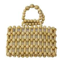 Модная деревянная сумка-мессенджер клатч кошелек бумажник сумка для женщин Девушка летние пляжные сумки леди сетчатый мешок