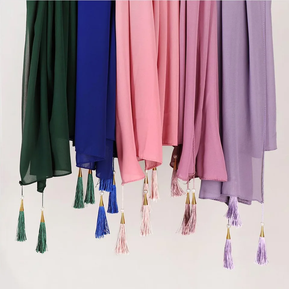 Sciarpa in Chiffon da donna MIO 90 colori moda morbida a bolle di