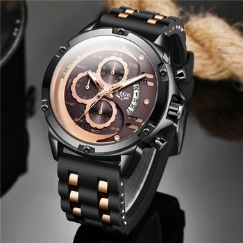 

2020 LIGE Watch Men Sports Waterproof Military Quartz Clock Stainless Steel Luminous Chronograph Wrist Watches Relogio Masculino