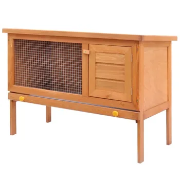

VidaXL Outdoor Rabbit Hutch Small Animal House Pet Cage 1 Layer Wood Pet House Durable Powder-Coated Pet Product V3
