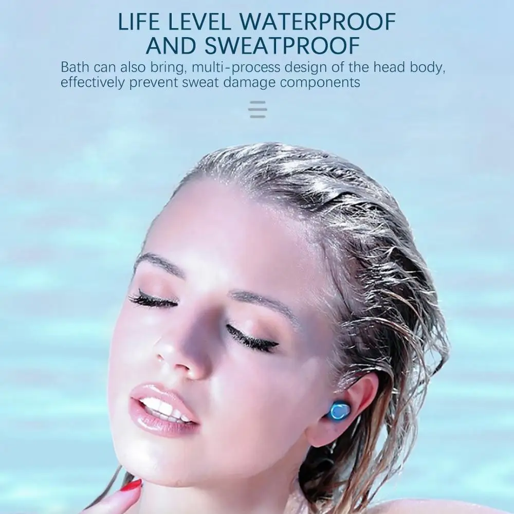 Stereo Wireless Earph Bluetooth 5 0 Earbuds Stereo Headphones Sport Headset With Charging Case for Apple Samsung Huawei