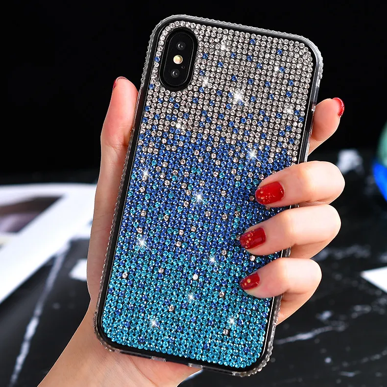 Блестящий ударопрочный чехол для телефона Apple iPhone X XS XR XSMAX 6 Plus S 7 8 Алмазный |