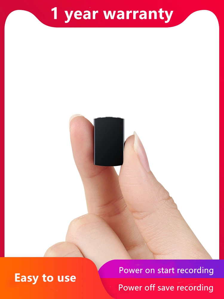 Segurança para Crianças Gravador de Voz Tocador de Música Dictaphone Mini Profissional Ultra Fino Alta Definição Digital Aula Reunião b3 - Image 2