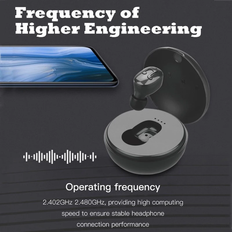 Wireless Bluetooth 5 0 Earphone HD Call Stereo Sound Automatic Pairing Music Mini Headset With MIC Charging Case For Mobilephone